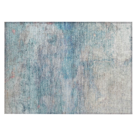 Addison Chantille ACN2100 Abstract Machine Made Transitional Aqua Rug