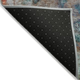 Addison Chantille ACN2100 Abstract Machine Made Transitional Teal Rug