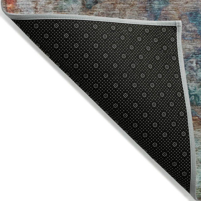 Addison Chantille ACN2100 Abstract Machine Made Transitional Teal Rug