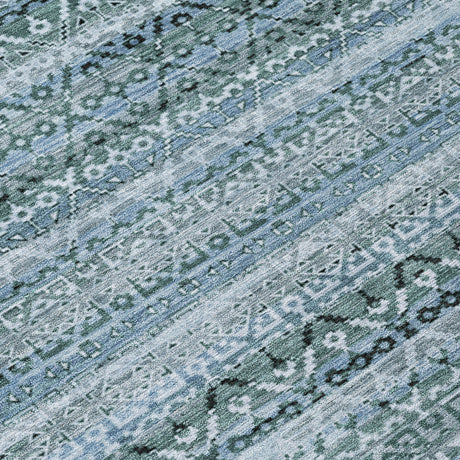 Addison Chantille ACN2101 Stripes Machine Made Transitional Aloe Rug