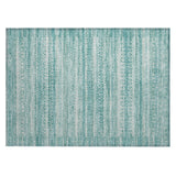 Addison Chantille ACN2101 Stripes Machine Made Transitional Aqua Rug