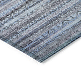 Addison Chantille ACN2101 Stripes Machine Made Transitional Blue Rug