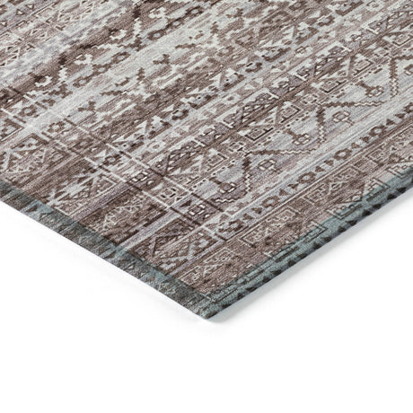 Addison Chantille ACN2101 Stripes Machine Made Transitional Brown Rug