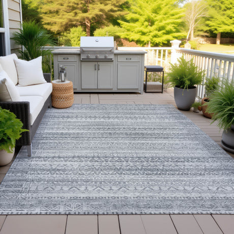 Addison Chantille ACN2101 Stripes Machine Made Transitional Gray Rug