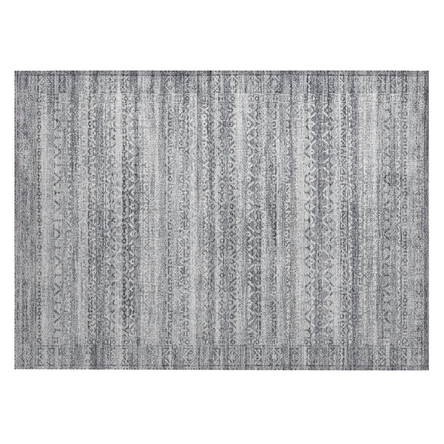 Addison Chantille ACN2101 Stripes Machine Made Transitional Gray Rug