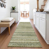 Addison Chantille ACN2101 Stripes Machine Made Transitional Green Rug