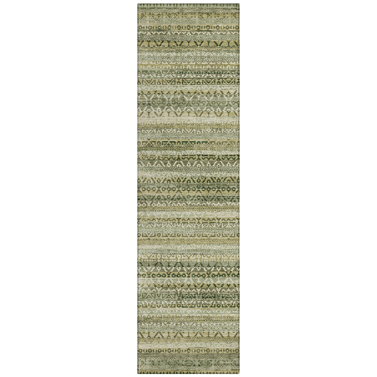Addison Chantille ACN2101 Stripes Machine Made Transitional Green Rug