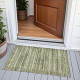 Addison Chantille ACN2101 Stripes Machine Made Transitional Green Rug