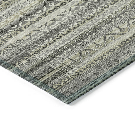 Addison Chantille ACN2101 Stripes Machine Made Transitional Pewter Rug