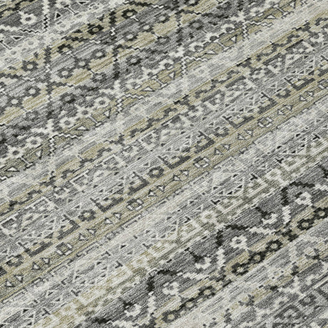 Addison Chantille ACN2101 Stripes Machine Made Transitional Pewter Rug