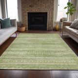 Addison Chantille ACN2101 Stripes Machine Made Transitional Sage Rug