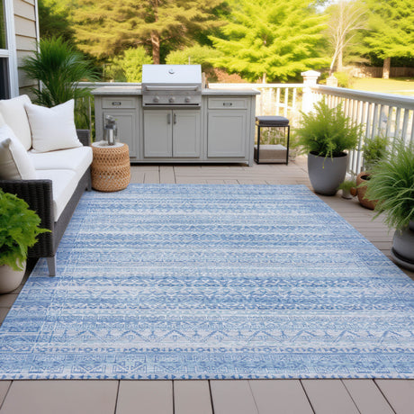 Addison Chantille ACN2101 Stripes Machine Made Transitional Sky Rug