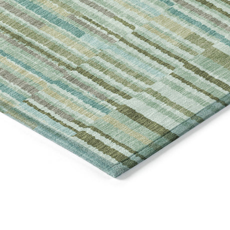 Addison Chantille ACN2102 Stripes Machine Made Transitional Aloe Rug