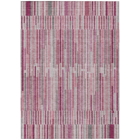 Addison Chantille ACN2102 Stripes Machine Made Transitional Blush Rug