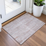 Addison Chantille ACN2102 Stripes Machine Made Transitional Coral Rug