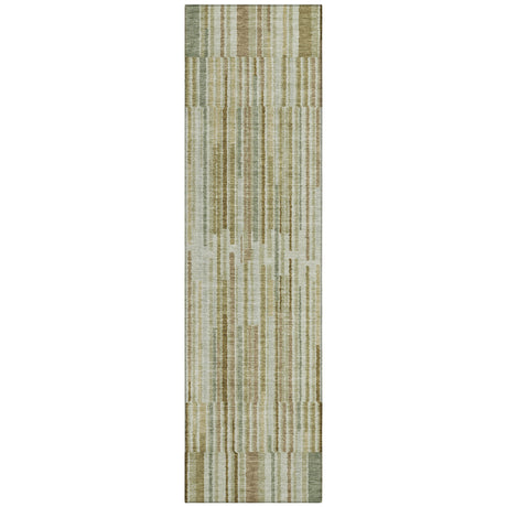 Addison Chantille ACN2102 Stripes Machine Made Transitional Khaki Rug