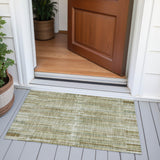 Addison Chantille ACN2102 Stripes Machine Made Transitional Khaki Rug