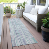 Addison Chantille ACN2102 Stripes Machine Made Transitional Mint Rug