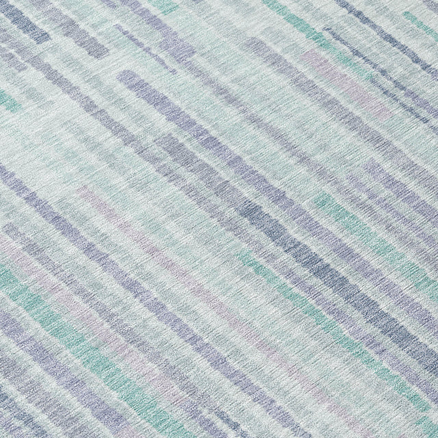 Addison Chantille ACN2102 Stripes Machine Made Transitional Mint Rug