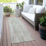 Addison Chantille ACN2102 Stripes Machine Made Transitional Sage Rug