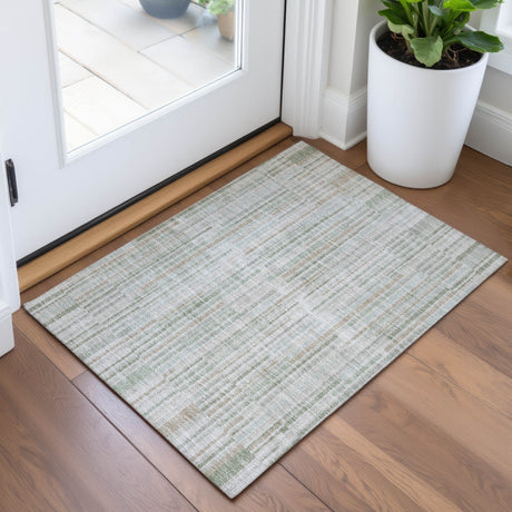 Addison Chantille ACN2102 Stripes Machine Made Transitional Sage Rug