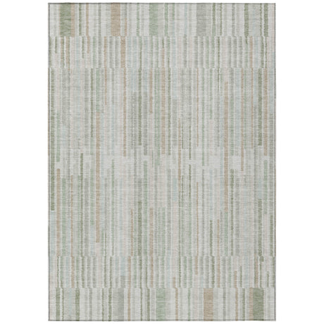 Addison Chantille ACN2102 Stripes Machine Made Transitional Sage Rug
