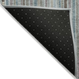 Addison Chantille ACN2102 Stripes Machine Made Transitional Teal Rug