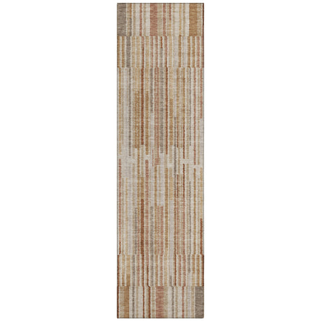 Addison Chantille ACN2102 Stripes Machine Made Transitional Terracotta Rug