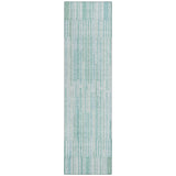 Addison Chantille ACN2102 Stripes Machine Made Transitional Turquoise Rug