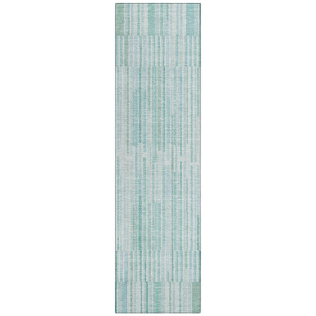 Addison Chantille ACN2102 Stripes Machine Made Transitional Turquoise Rug
