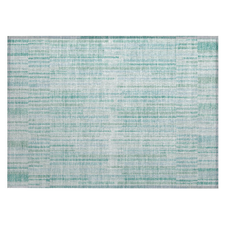 Addison Chantille ACN2102 Stripes Machine Made Transitional Turquoise Rug