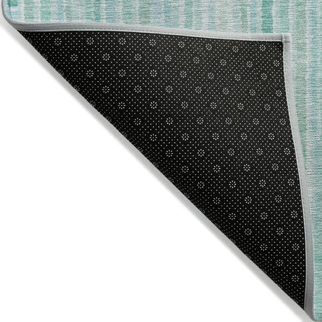 Addison Chantille ACN2102 Stripes Machine Made Transitional Turquoise Rug