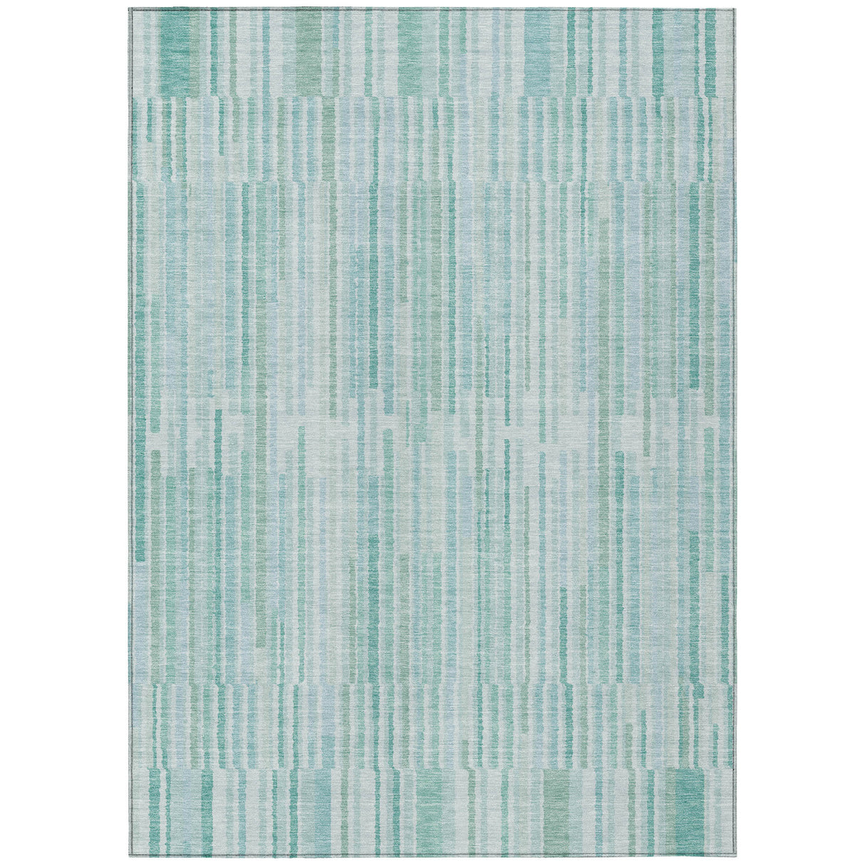 Addison Chantille ACN2102 Stripes Machine Made Transitional Turquoise Rug