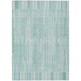Addison Chantille ACN2102 Stripes Machine Made Transitional Turquoise Rug