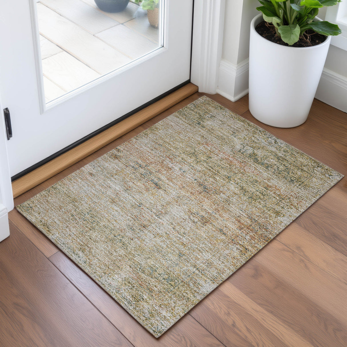 Addison Chantille ACN2103 Global Machine Made Traditional Gold Rug
