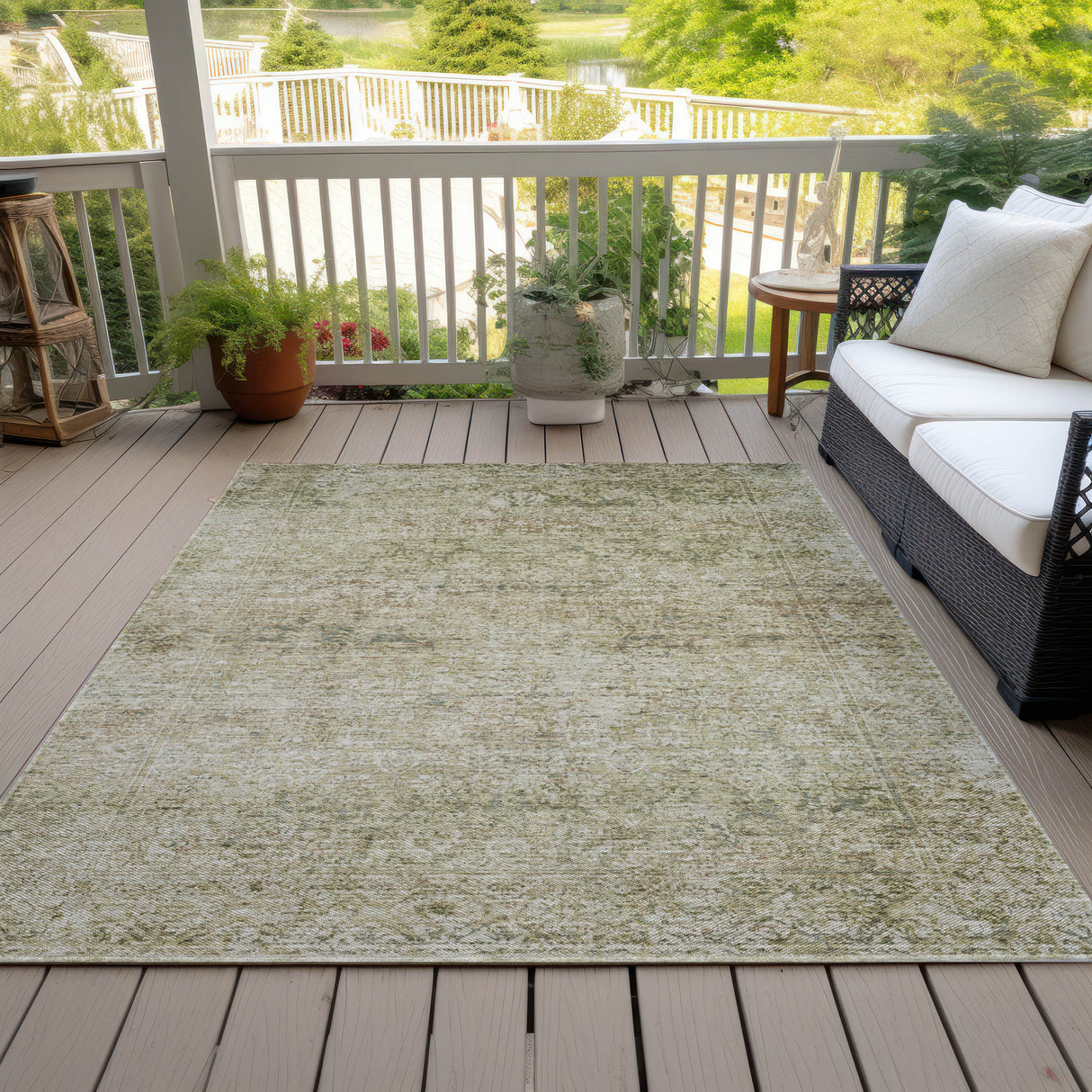 Addison Chantille ACN2103 Global Machine Made Traditional Sage Rug