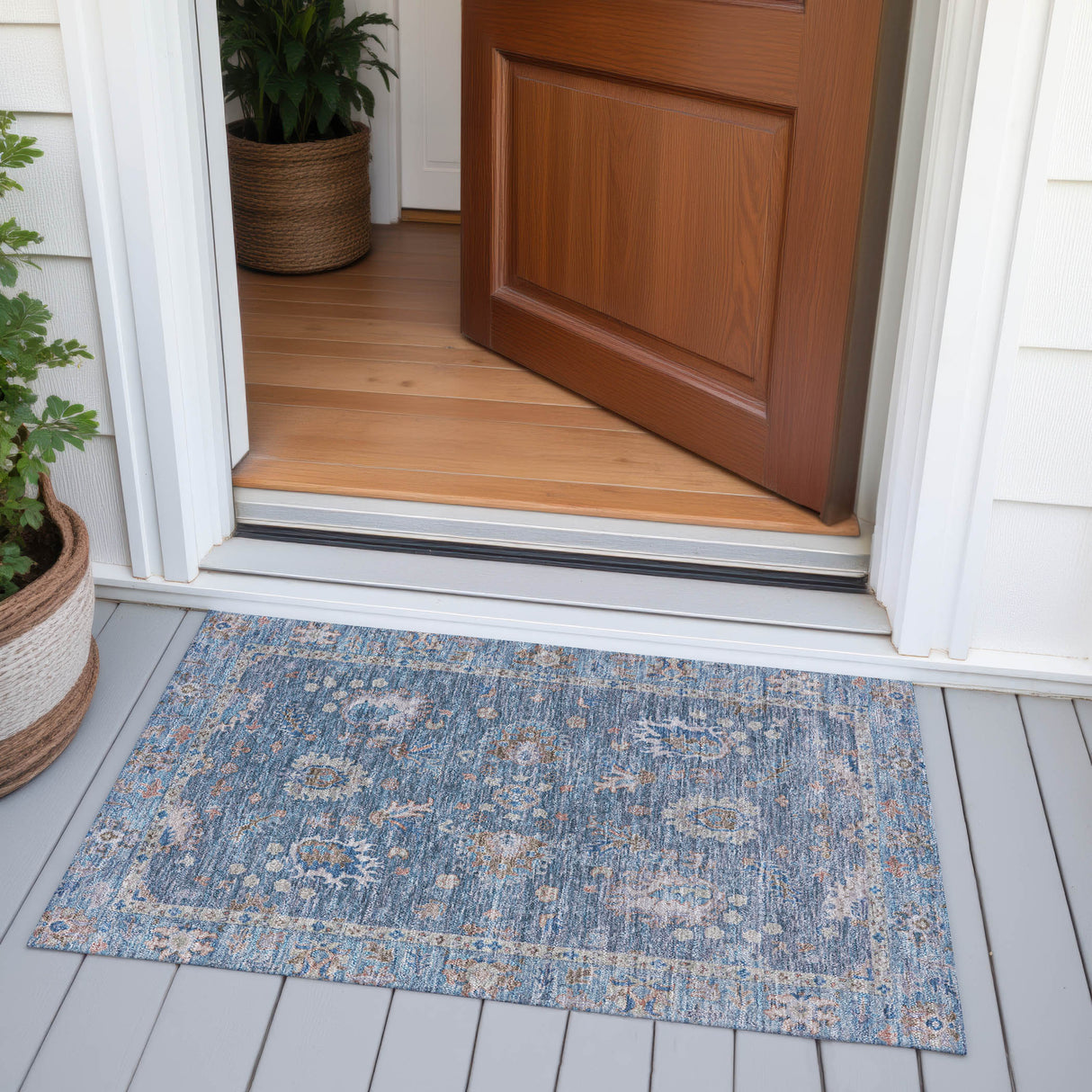 Addison Chantille ACN2104 Global Machine Made Traditional Blue Rug