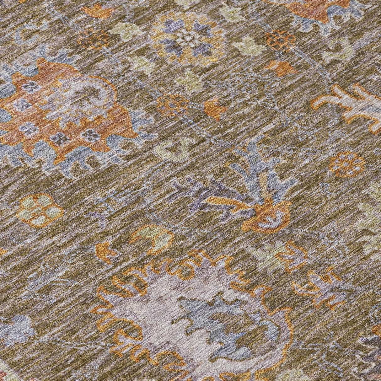 Addison Chantille ACN2104 Global Machine Made Traditional Brown Rug