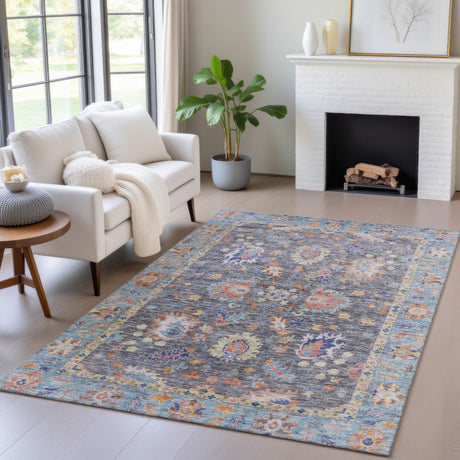 Addison Chantille ACN2104 Global Machine Made Traditional Gray Rug