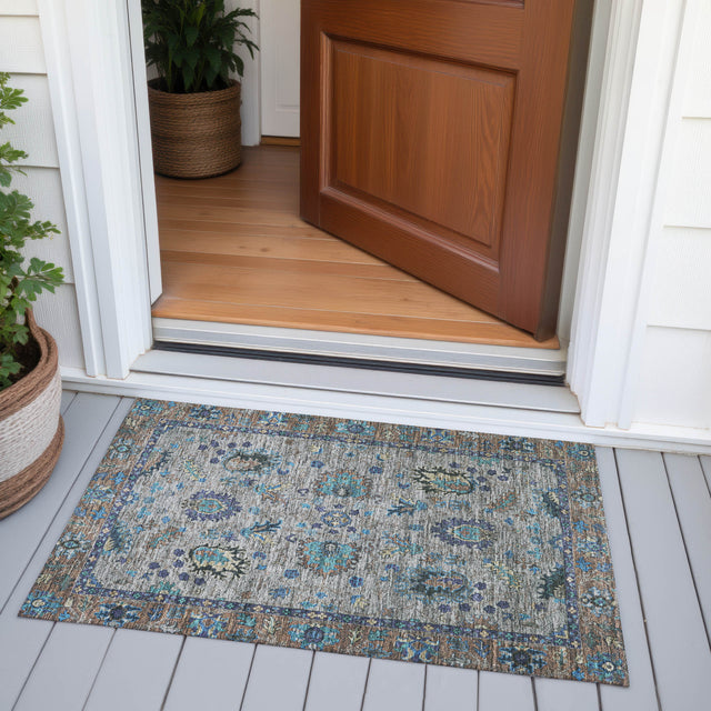 Addison Chantille ACN2104 Global Machine Made Traditional Pewter Rug
