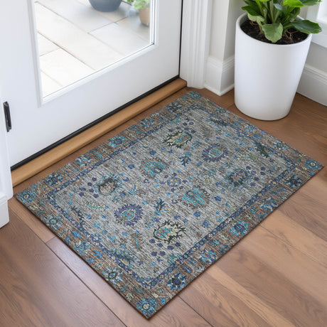 Addison Chantille ACN2104 Global Machine Made Traditional Pewter Rug