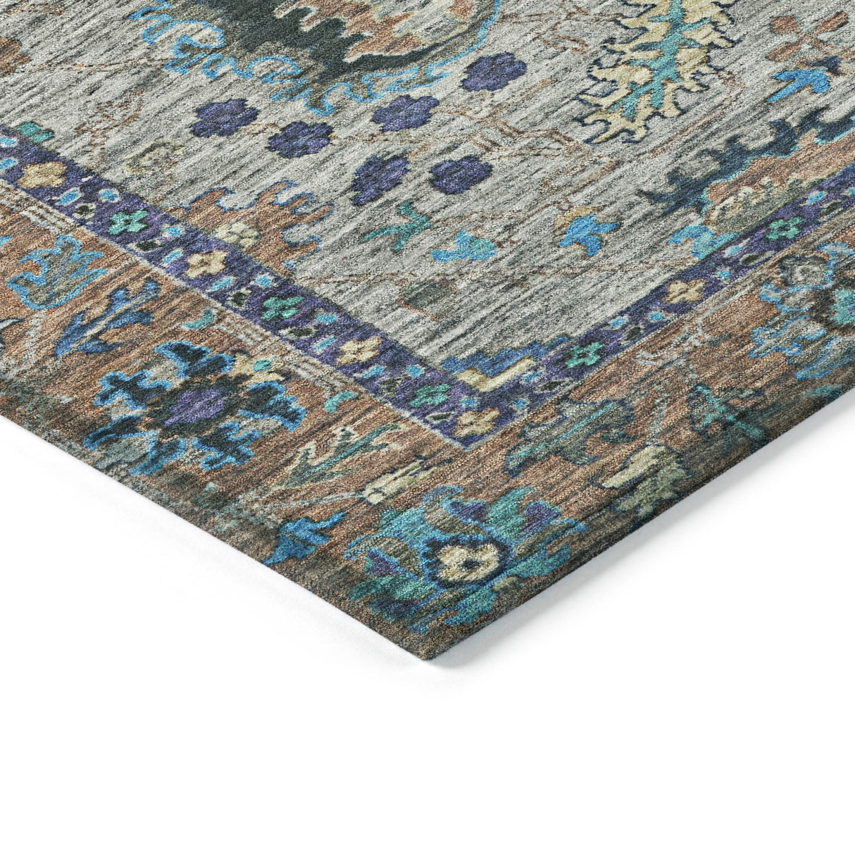 Addison Chantille ACN2104 Global Machine Made Traditional Pewter Rug