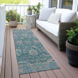 Addison Chantille ACN2104 Global Machine Made Traditional Teal Rug