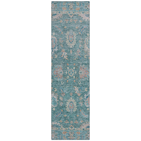 Addison Chantille ACN2104 Global Machine Made Traditional Teal Rug