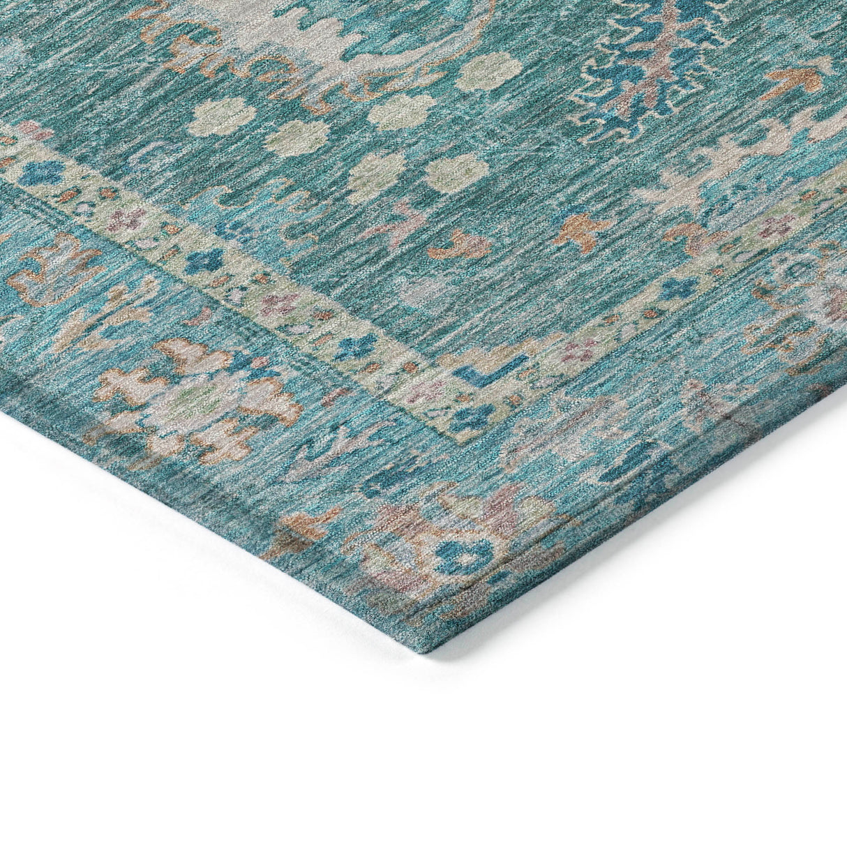 Addison Chantille ACN2104 Global Machine Made Traditional Teal Rug