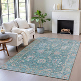 Addison Chantille ACN2104 Global Machine Made Traditional Teal Rug