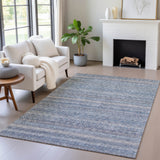 Addison Chantille ACN2105 Stripes Machine Made Transitional Blue Rug