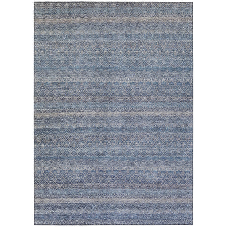Addison Chantille ACN2105 Stripes Machine Made Transitional Blue Rug