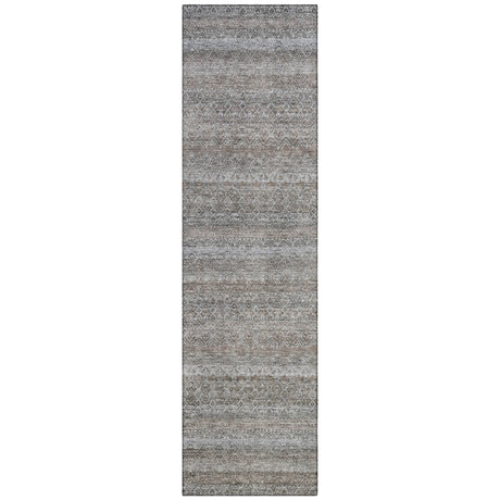 Addison Chantille ACN2105 Stripes Machine Made Transitional Brown Rug