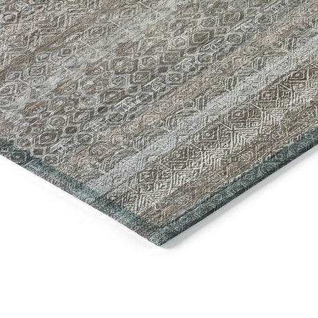 Addison Chantille ACN2105 Stripes Machine Made Transitional Brown Rug
